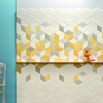 Жълта диамантена плочка