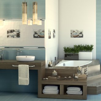 Синя плочка в японски стил