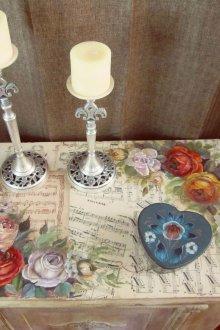 Updating the chest with decoupage