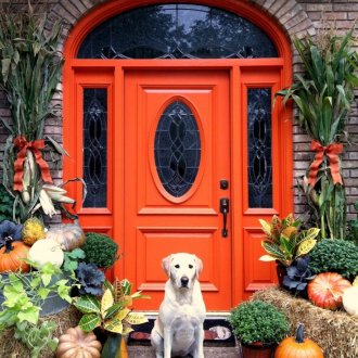 Есенен декор на входната врата