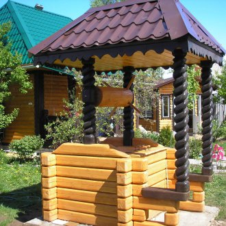 Къща за трупи в руски стил