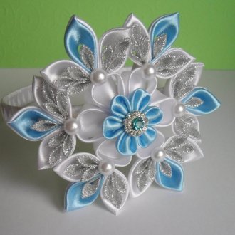 Орнамент за коса от панделки