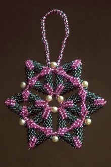 Коледни занаяти, изработени от тел и мъниста