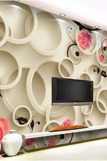 Абстрактни 3d бежови и розови тапети