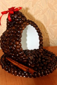 Декор за чаша кафе с зърна