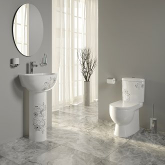 Tenggelam pedestal dengan corak