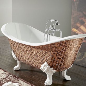 Cast Iron Mosaic Tub