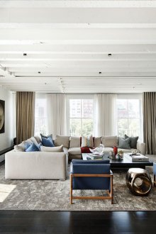 Spacious, bright loft style living room