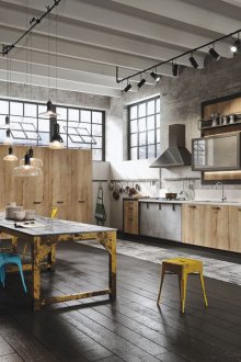 Spacious loft-style kitchen