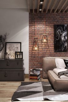 Cozy loft style bedroom