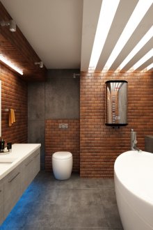 Beautiful loft style bathroom
