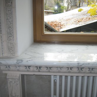 Перваза на бял мрамор