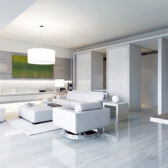 Техно стил в бял интериор