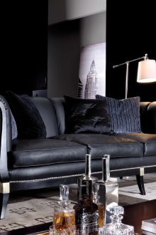 Sofá Art Deco negro