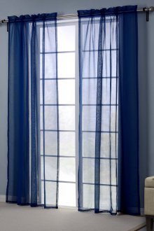 Сини завеси от органза