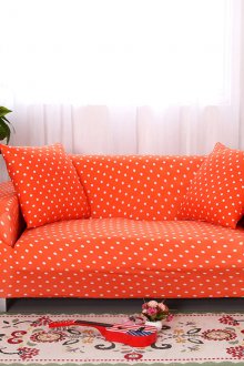 Оранжев диван с полка