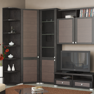 Wenge Corner Wall