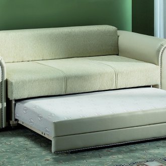 Разтегателен диван от слонова кост