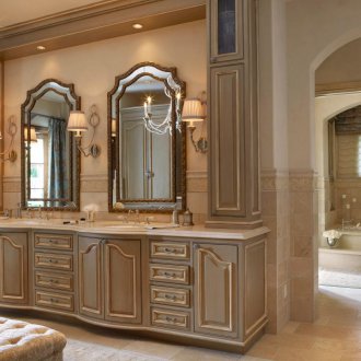 Neoclassical bathroom cabinet