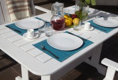 White table for a summer residence