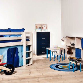 Дървено таванско легло