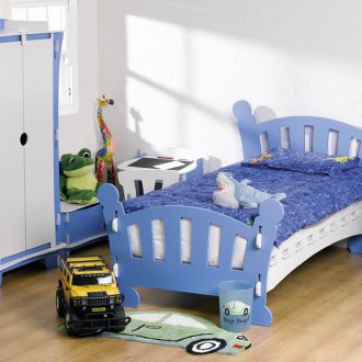 Детско синьо легло