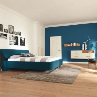 Синьо легло с меко тапицерия