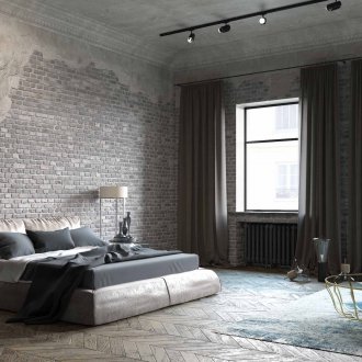 Bilik tidur abu-abu kelabu