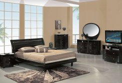 Black wenge bedroom