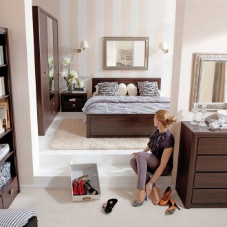 Bilik tidur wenge coklat