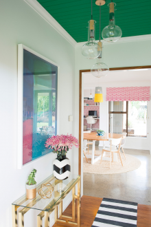 Art Nouveau green ceiling