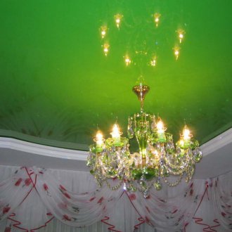 Stretch green ceiling