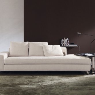 Бял диван без подлакътници