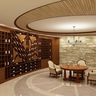 Кръгъл таван от дърво