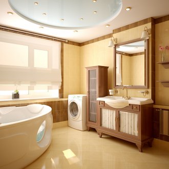 Кръгъл таван в банята