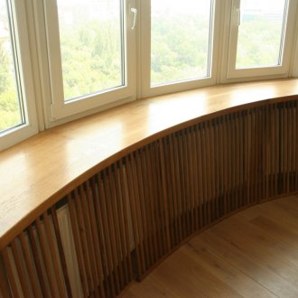 Пластмасов полукръгъл перваз на прозореца