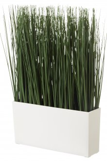 Красива изкуствена трева в саксии за цветя