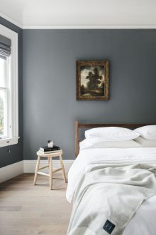 Minimalism bilik tidur kelabu