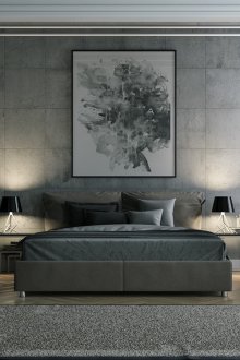 Reka bentuk bilik tidur monokrom