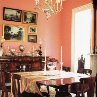 Течен коралов тапет в кухнята