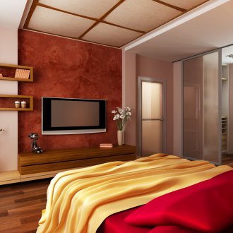 Warna merah di bilik tidur Feng Shui