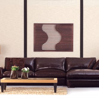 Кафяв диван от еко кожа