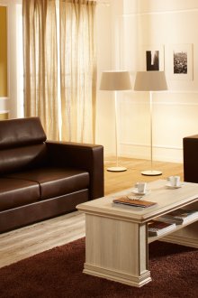 Диван от лакирана еко кожа