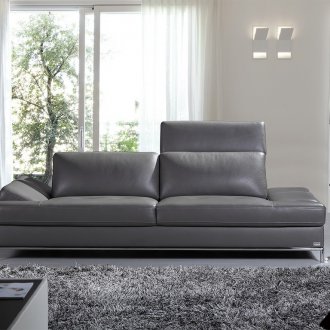 Сив диван от еко кожа