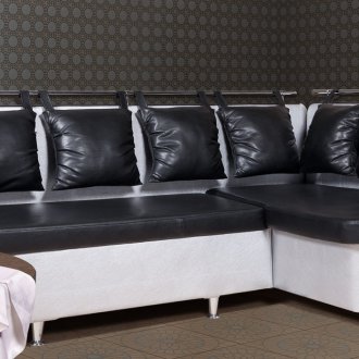 Ъглов кожен ъглов диван
