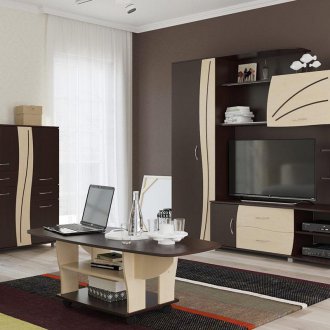 Венге за хола и избелен дъб