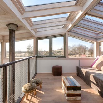 Loft style glass ceiling