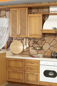 Винил тапет под камъка в кухнята