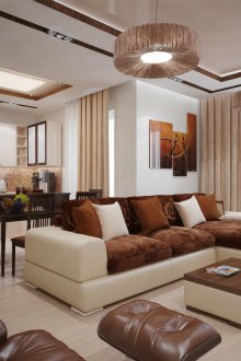 Бежов таван в интериора