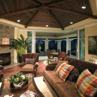 Кръгъл таван, изработен от дъски